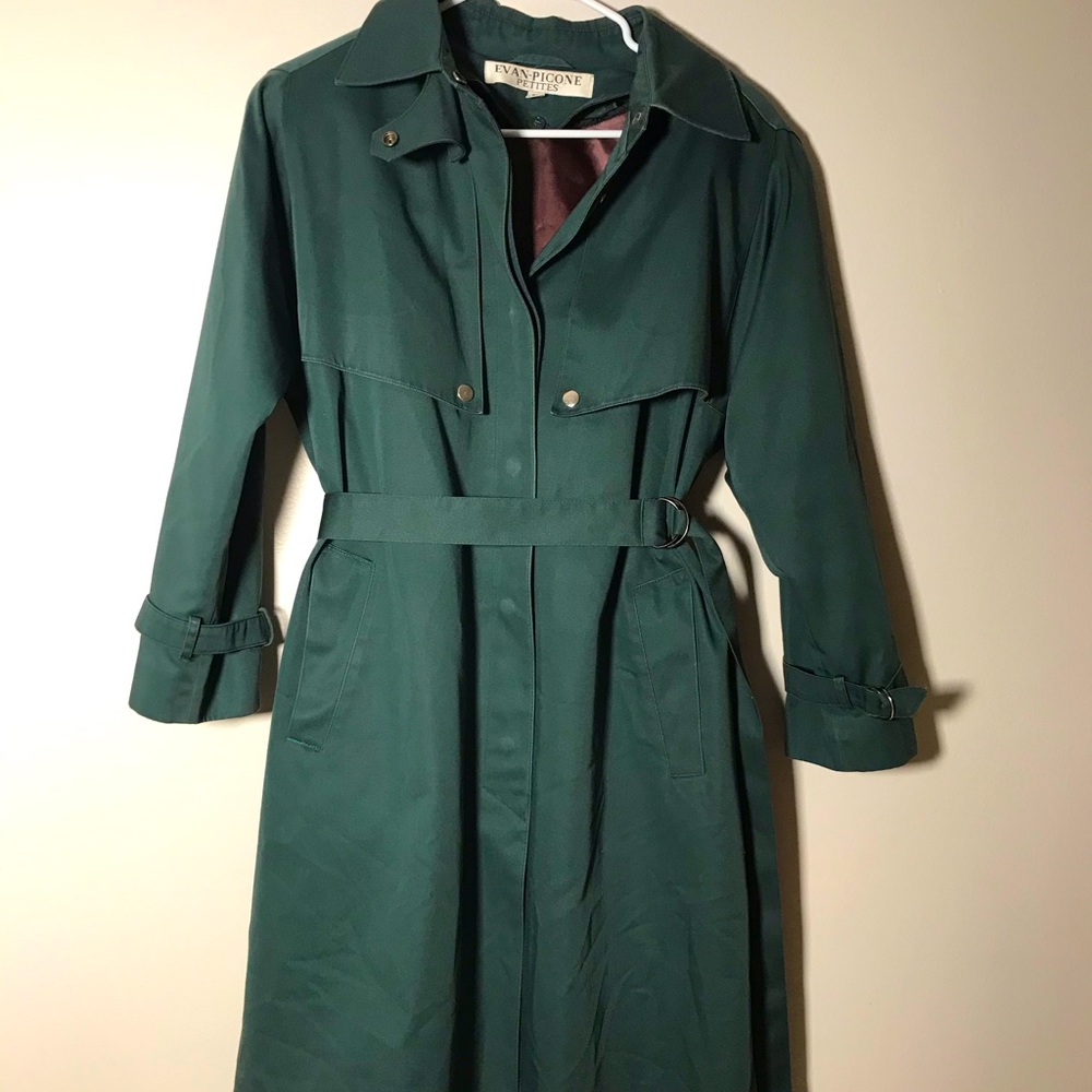 Evan Picone Double-breasted Belted Trench Coat 6P